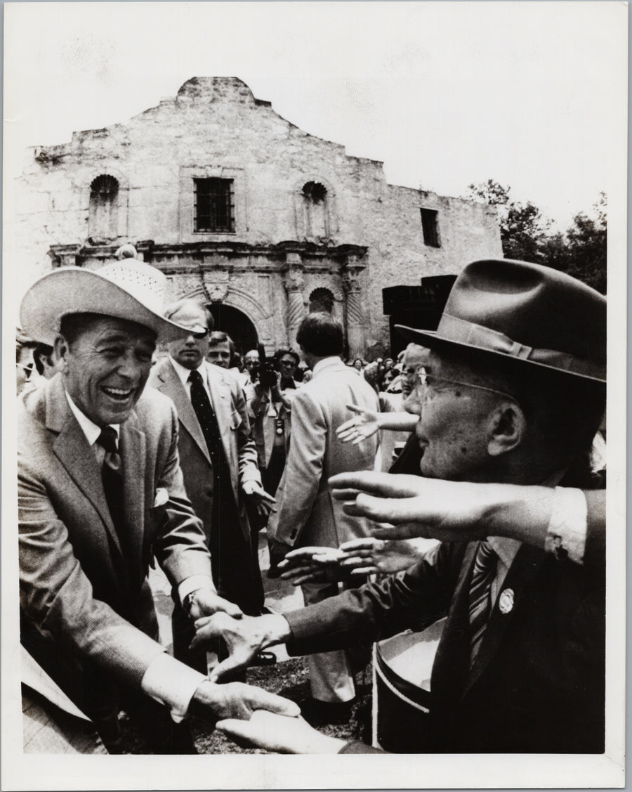 Ronald Reagan Greeting Supporters at the Alamo, 1976