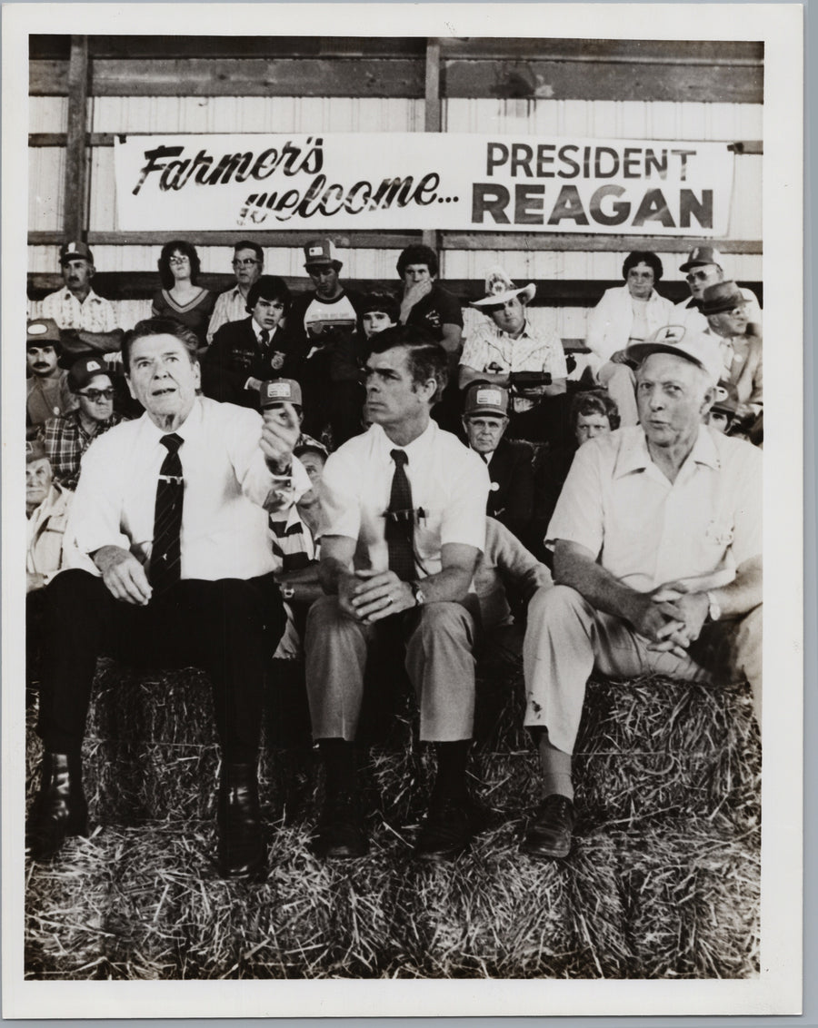 Ronald Reagan Meeting Farmers in Pennsylvania