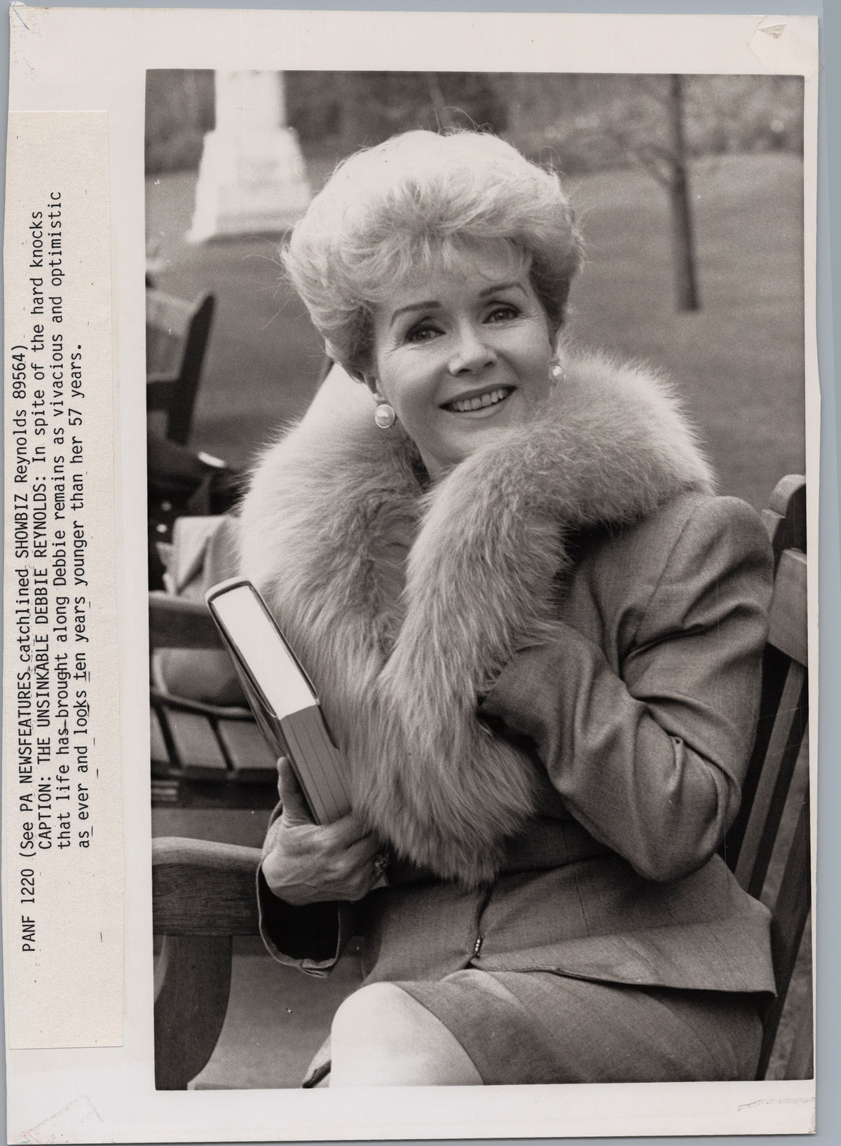 Debbie Reynolds — Seated Portrait with a Book — A01018