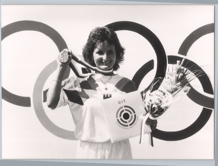 Silvia Sperber with Her Gold Medal