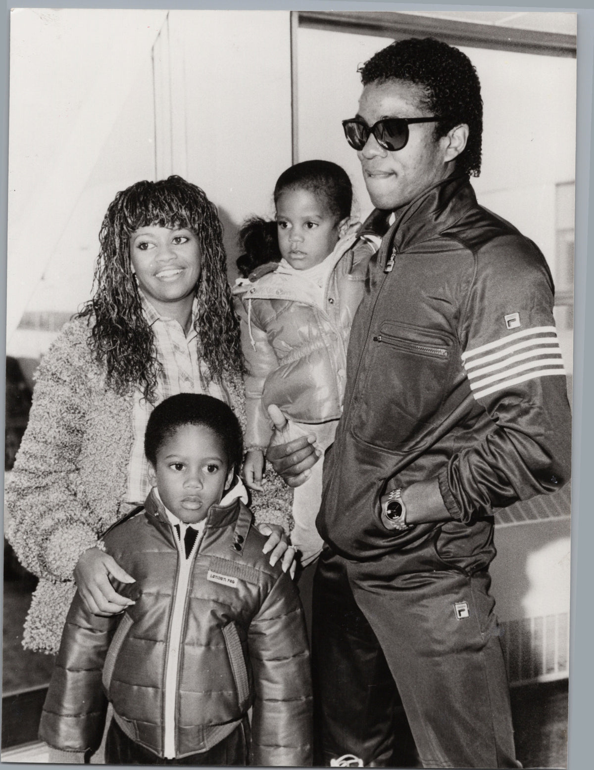 Jermaine Jackson with His Family — front