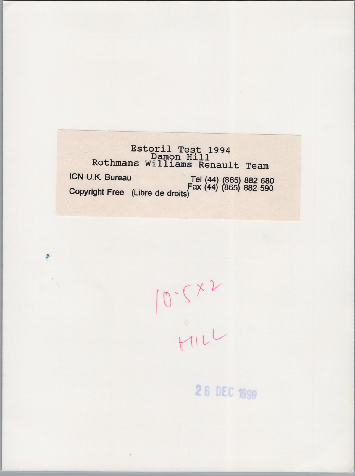 A03071 — reverse and markings