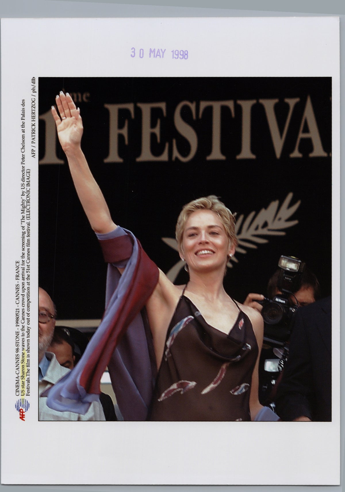 Sharon Stone Arriving at Cannes — The Mighty Screening — front