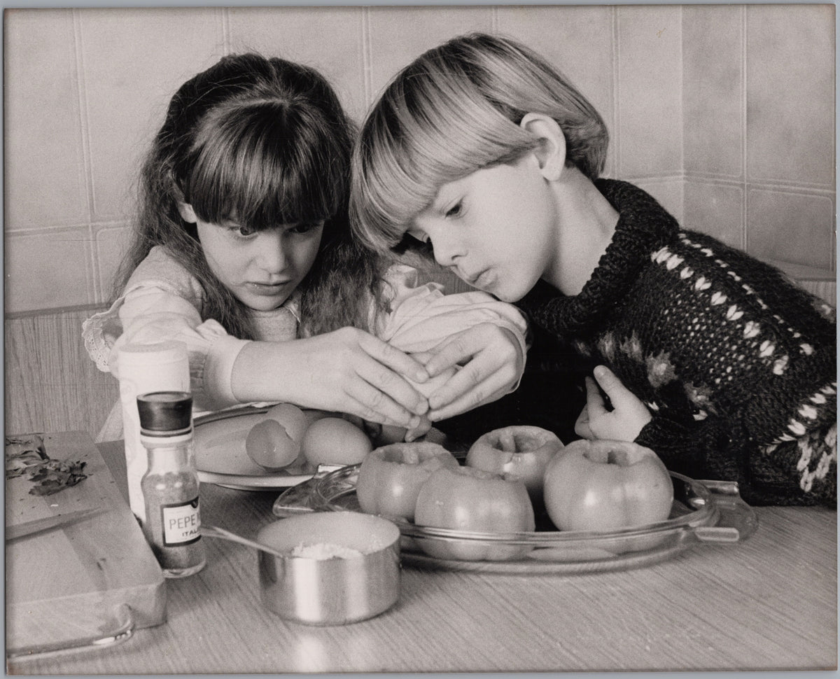 Children Preparing Food Together — front