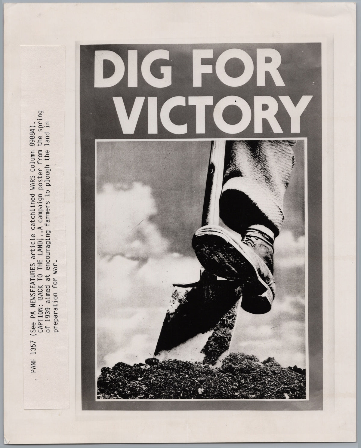 Dig for Victory — Photograph of a Wartime Poster — front
