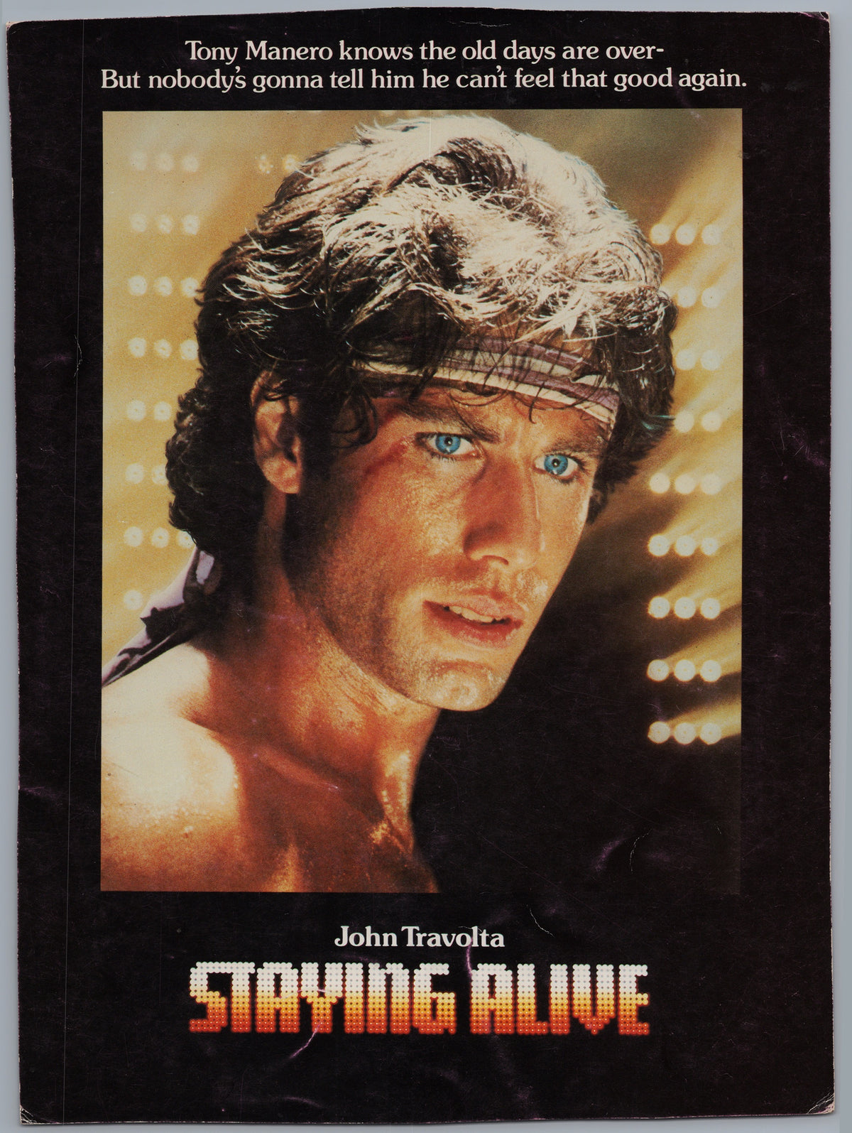 Staying Alive — John Travolta Colour Publicity Sheet — front