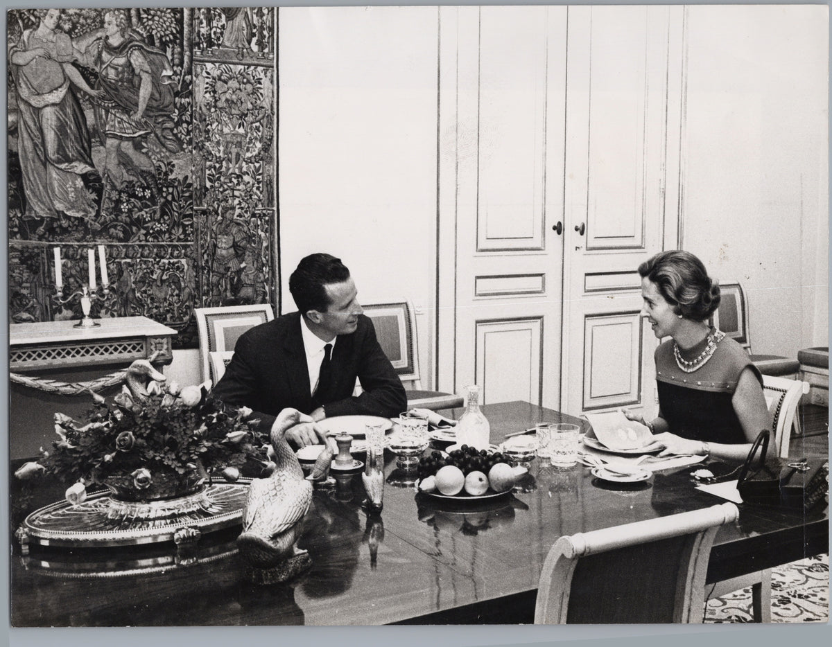 King Baudouin and Queen Fabiola — Lunch at Laeken — front