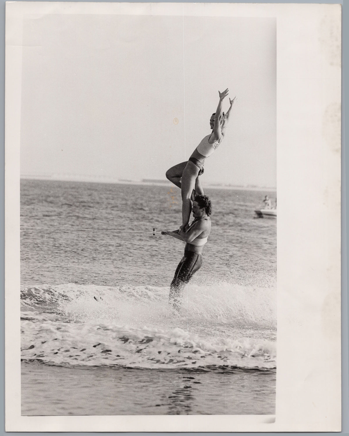 Water-Ski Acrobatics — Two-Person Balance — front
