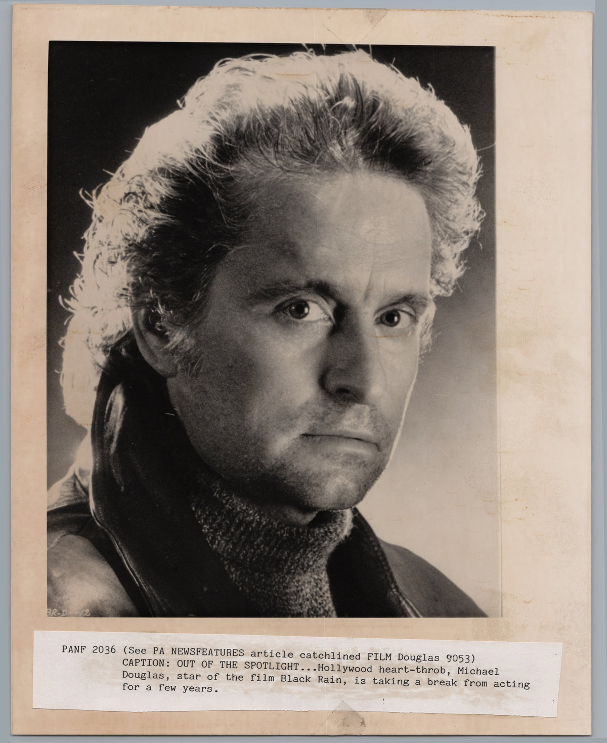 Michael Douglas — Black-and-White Portrait — front