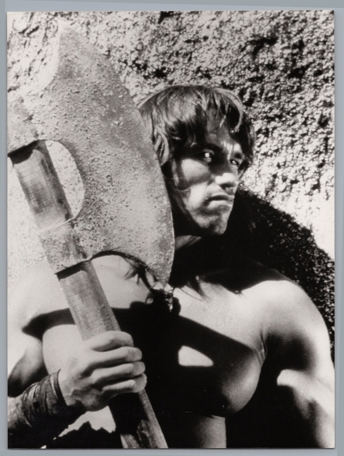 Arnold Schwarzenegger — Fantasy Costume with Axe — front
