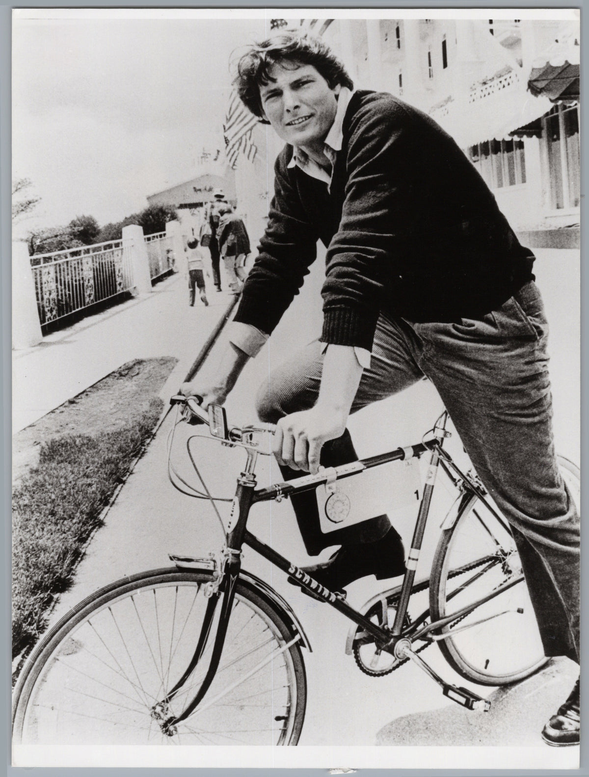 Christopher Reeve — Portrait with Bicycle — front