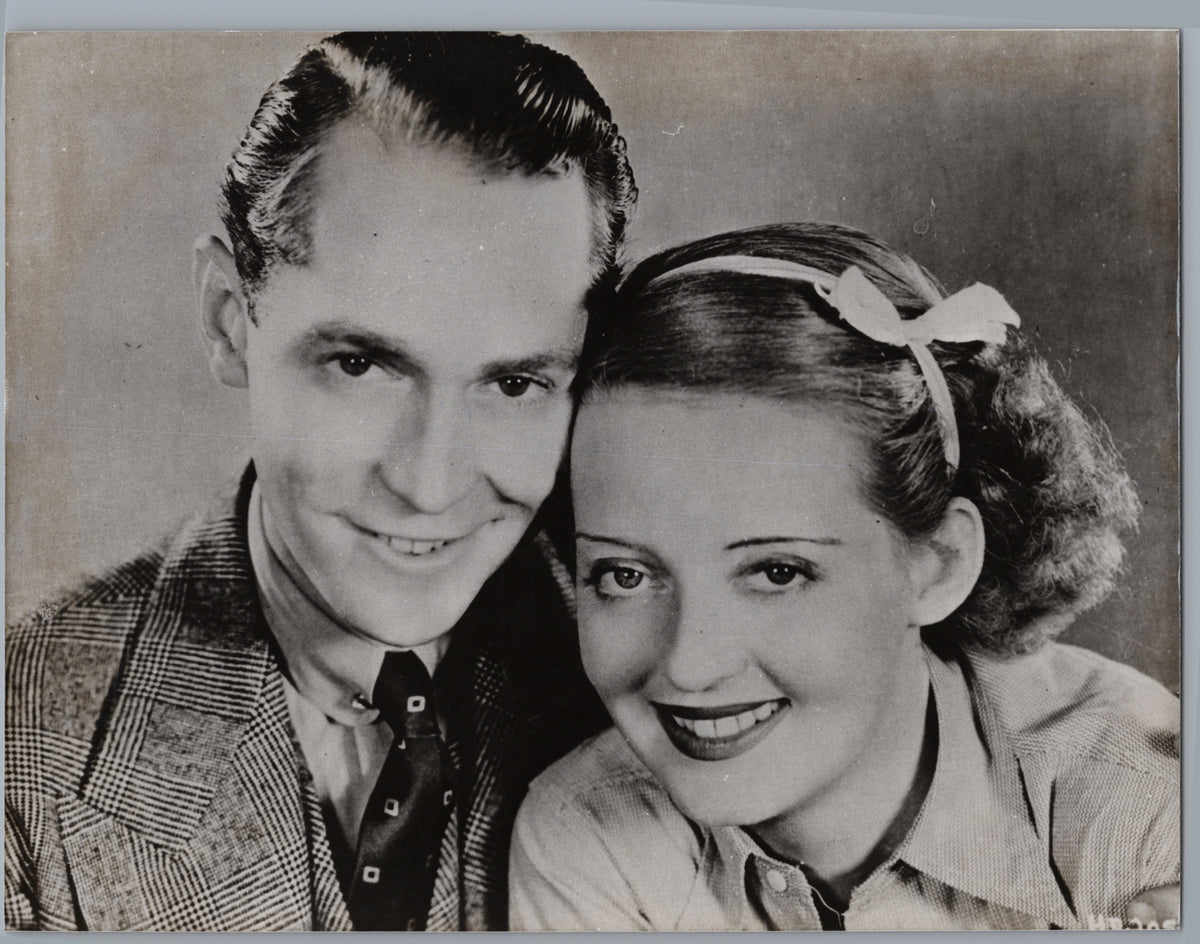 Bette Davis with a Man — Paired Photograph — front