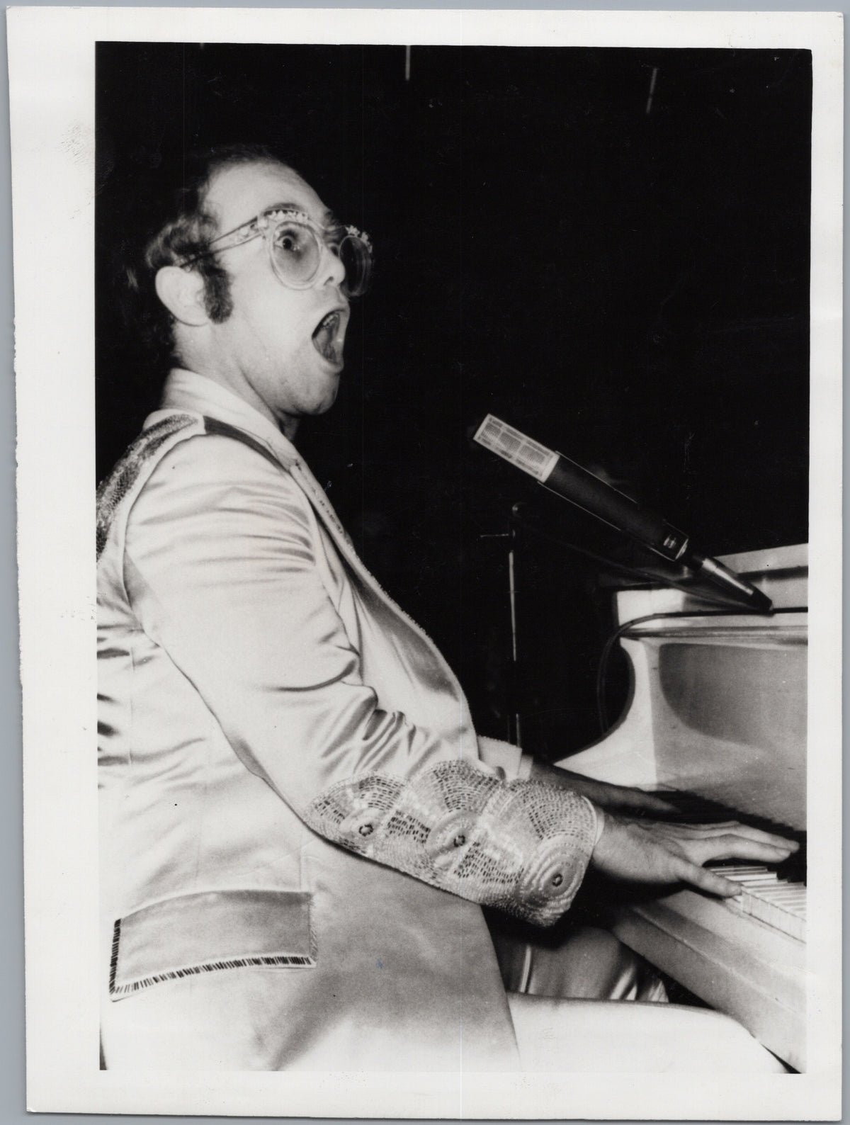 Pianist Performing — Black-and-White Photograph — front