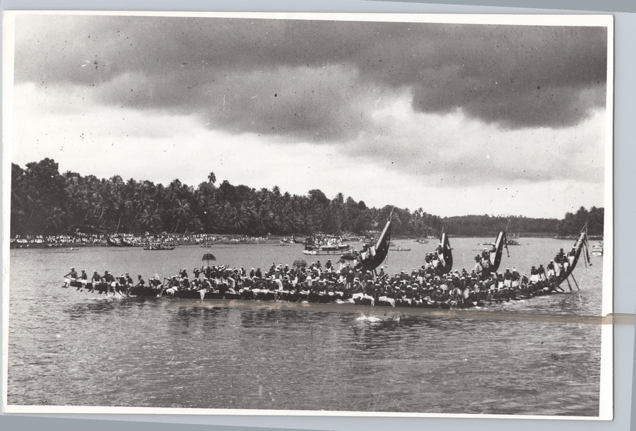 Snake Boat Race on a River