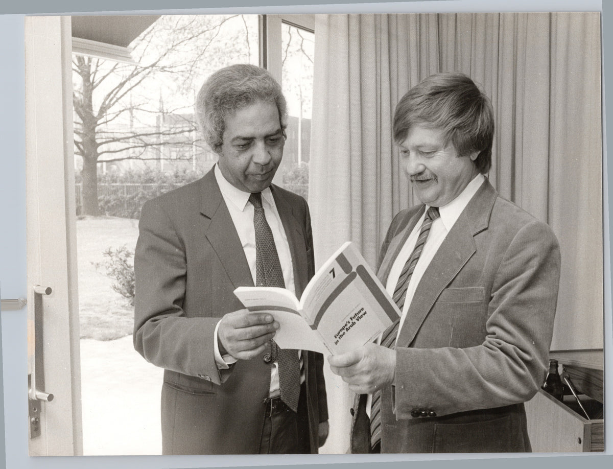 Hamdy Azzam and Dr Bielenstein Reviewing a Publication in Bonn — front