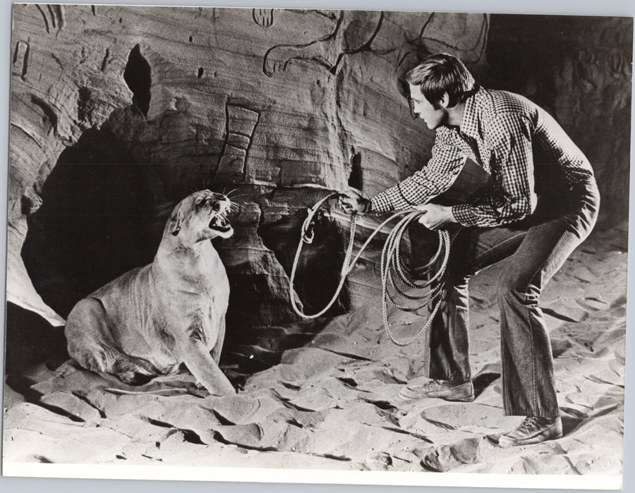 Lee Majors with a Lion