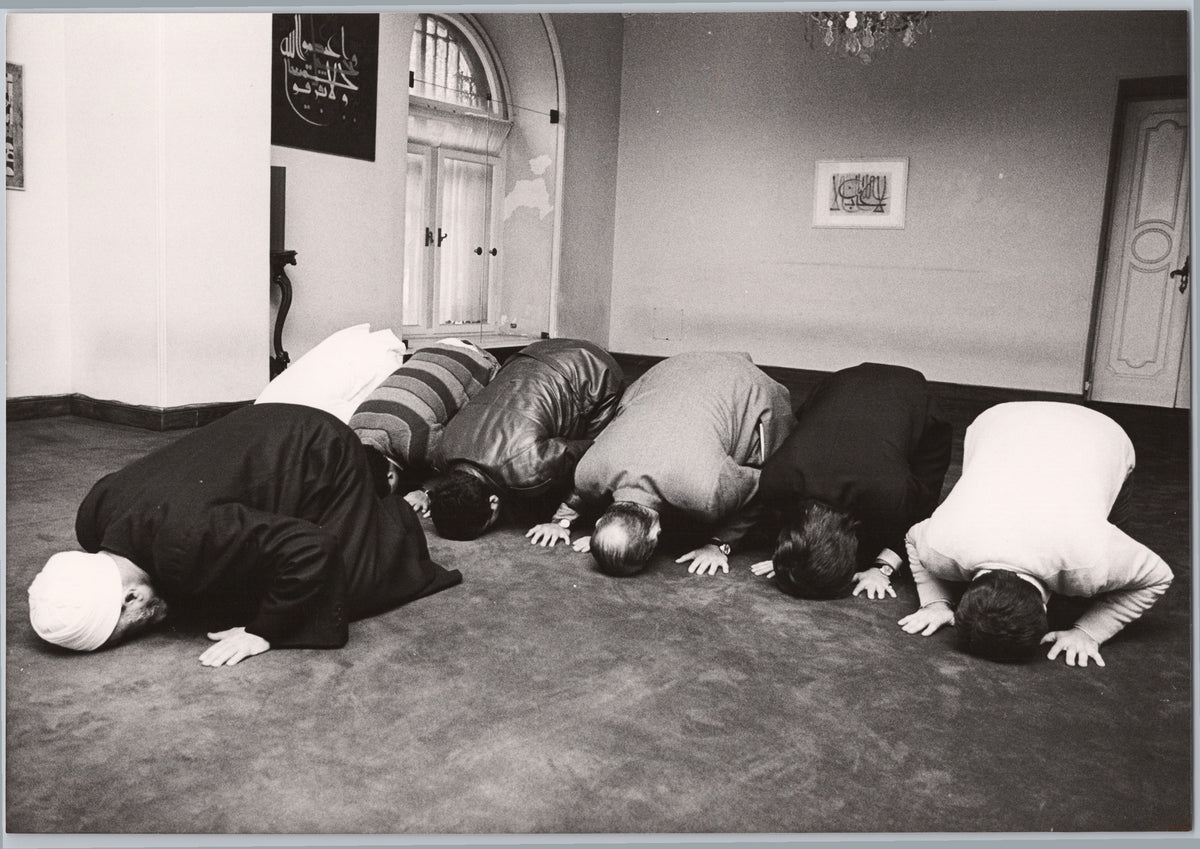 Group Prayer in a Mosque — front