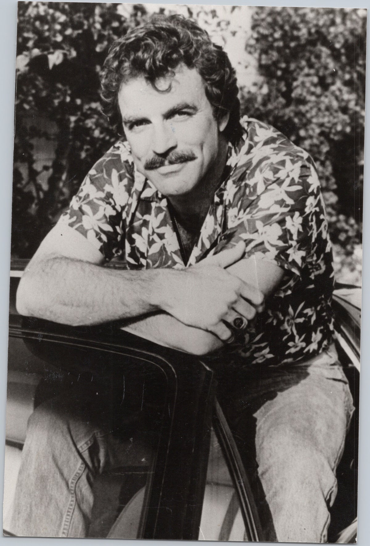Tom Selleck Leaning on a Car — A01066 — front