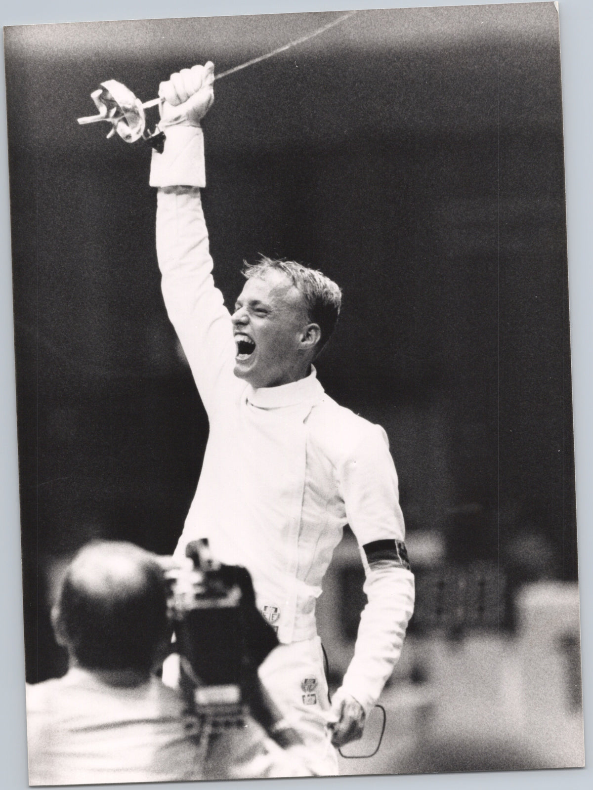 Arnd Schmitt Celebrating a Fencing Victory — front
