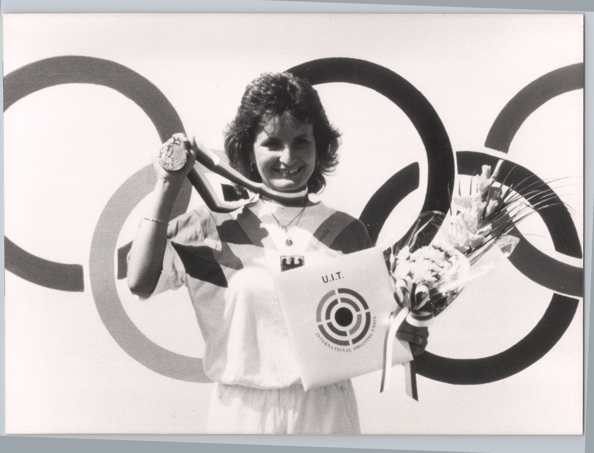 Silvia Sperber with Her Gold Medal — front