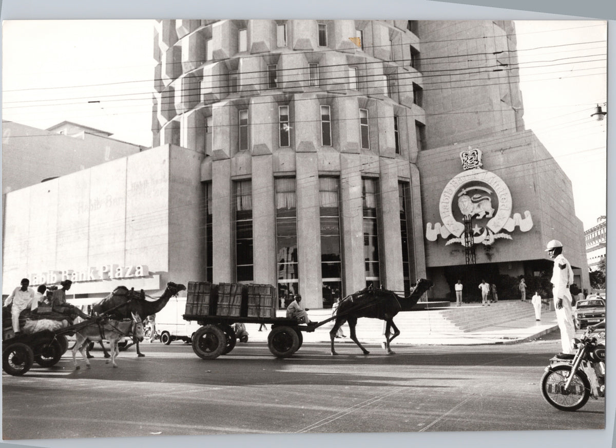Camel and Donkey Carts in Karachi — front