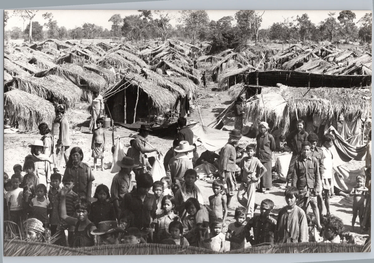 Cambodian Refugees Waiting for Food in Thailand — front