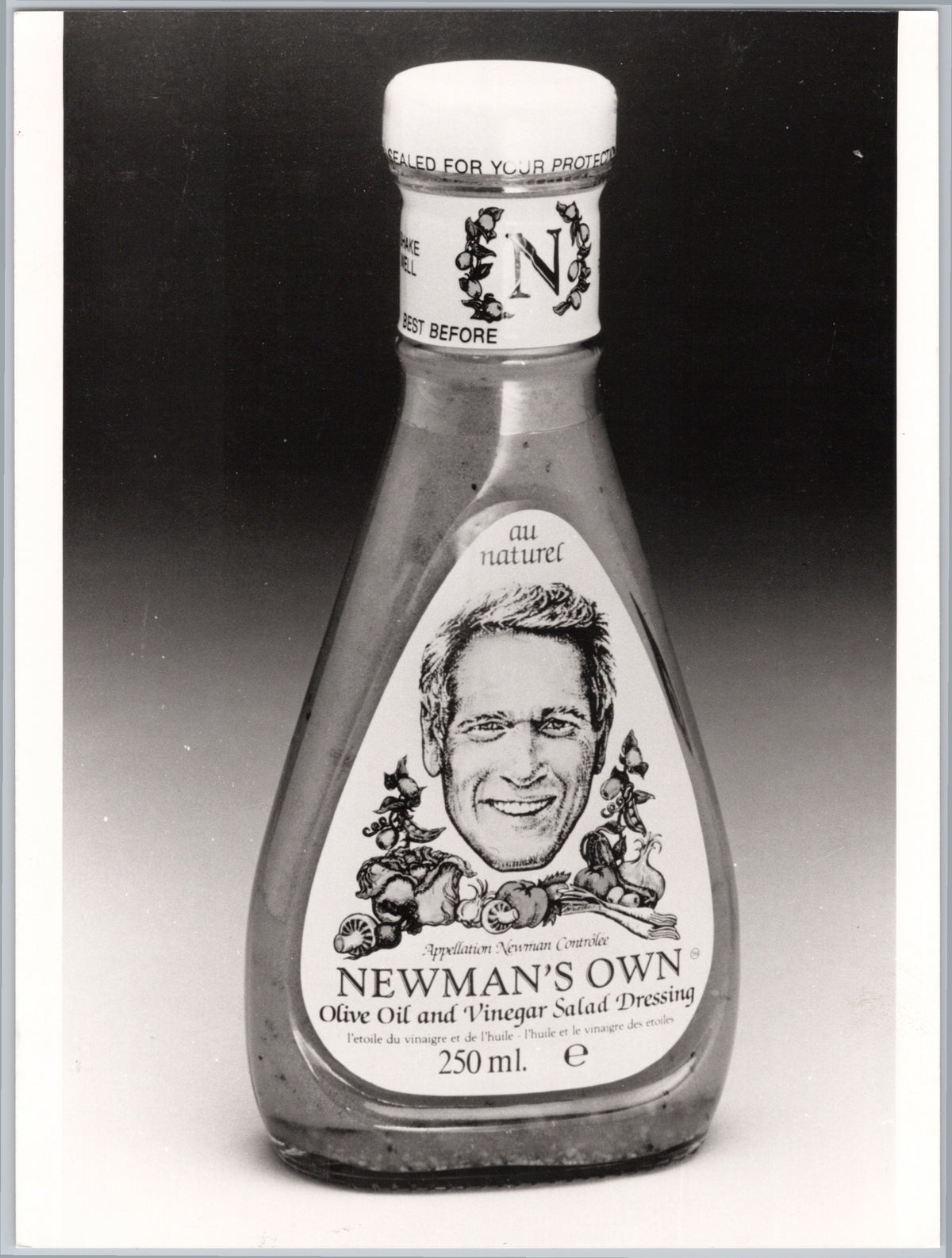 Newman's Own Salad Dressing — Bottle Photograph — front