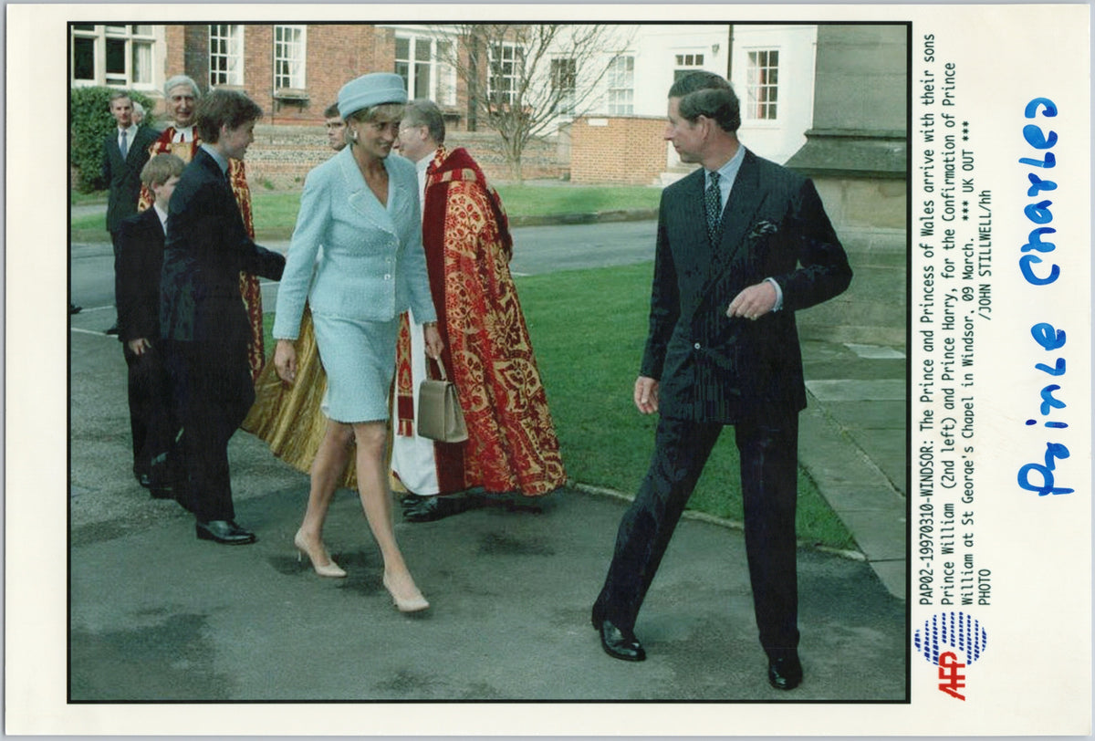 Charles and Diana with William and Harry at Windsor — 1997 — front