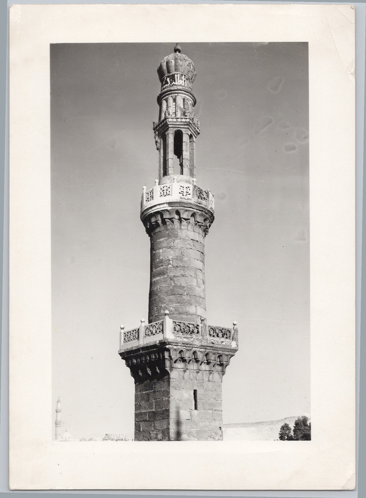 Ornate Mosque Minaret — Architectural Study — front