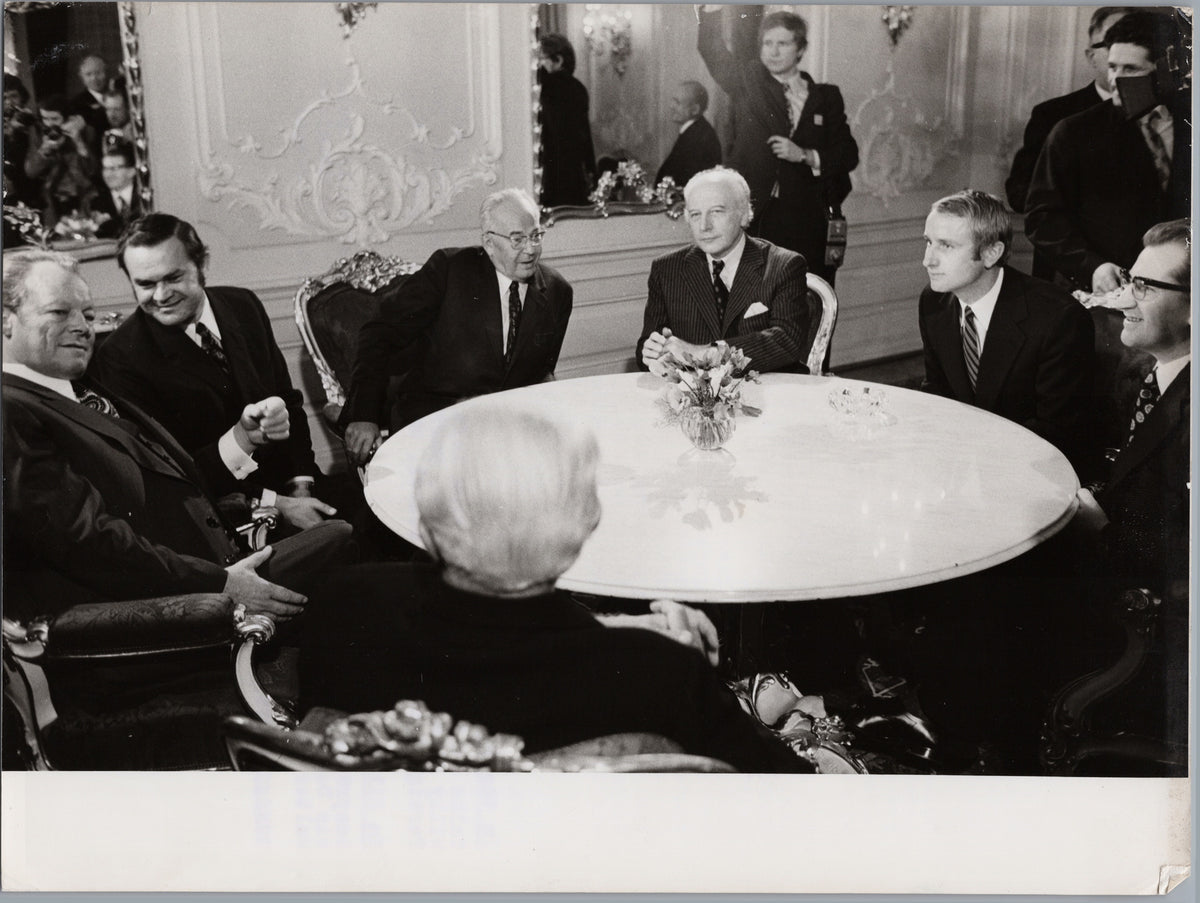 Willy Brandt at Diplomatic Talks in Prague — 1973 — front