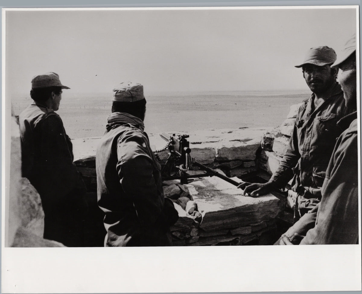 Moroccan Army Guards at the Western Sahara Security Wall — front