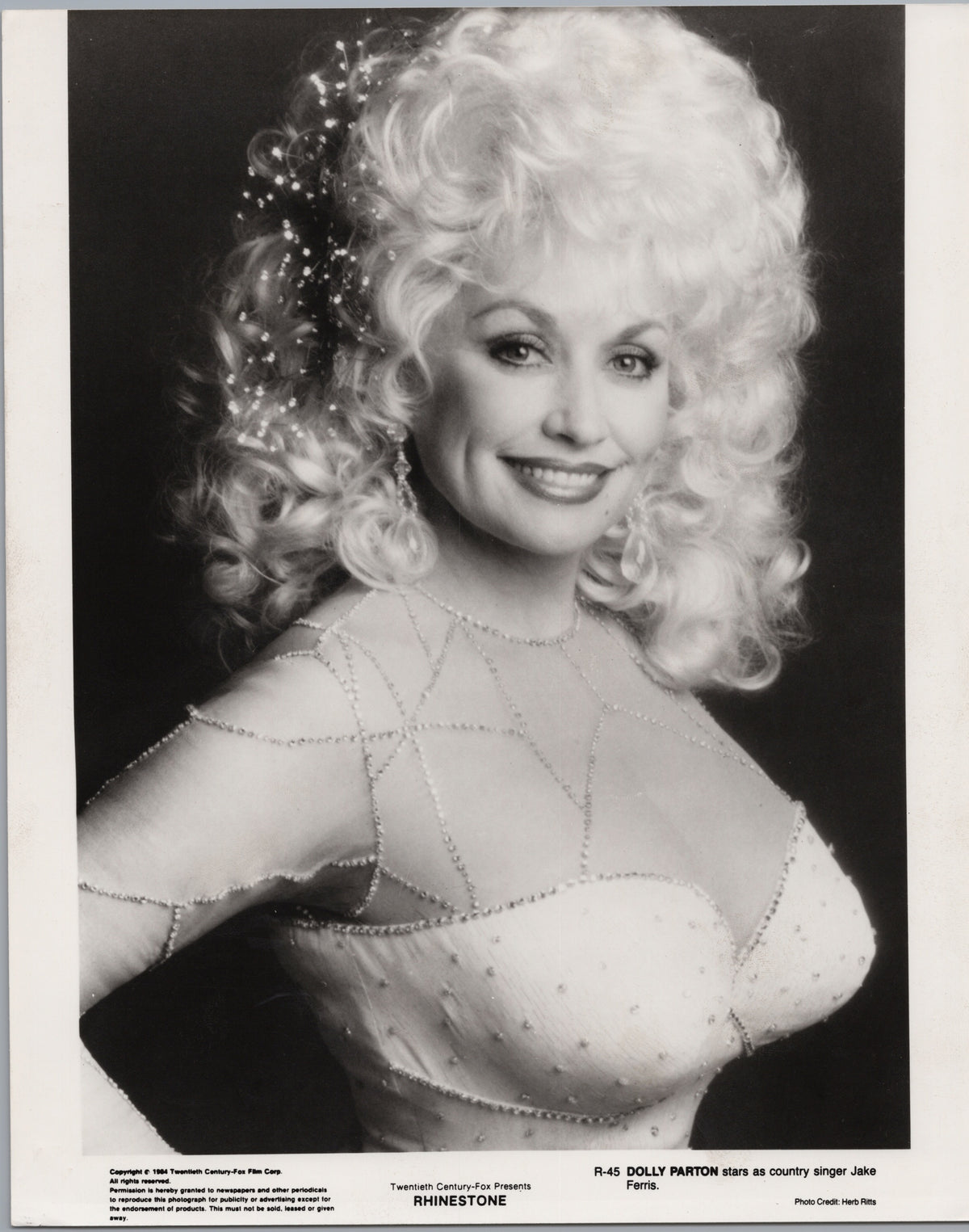 Dolly Parton — Rhinestone Publicity Portrait — front
