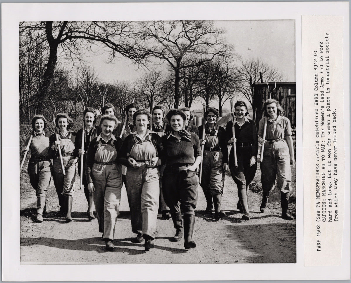 Women's Land Army — Group Walking Outdoors — front