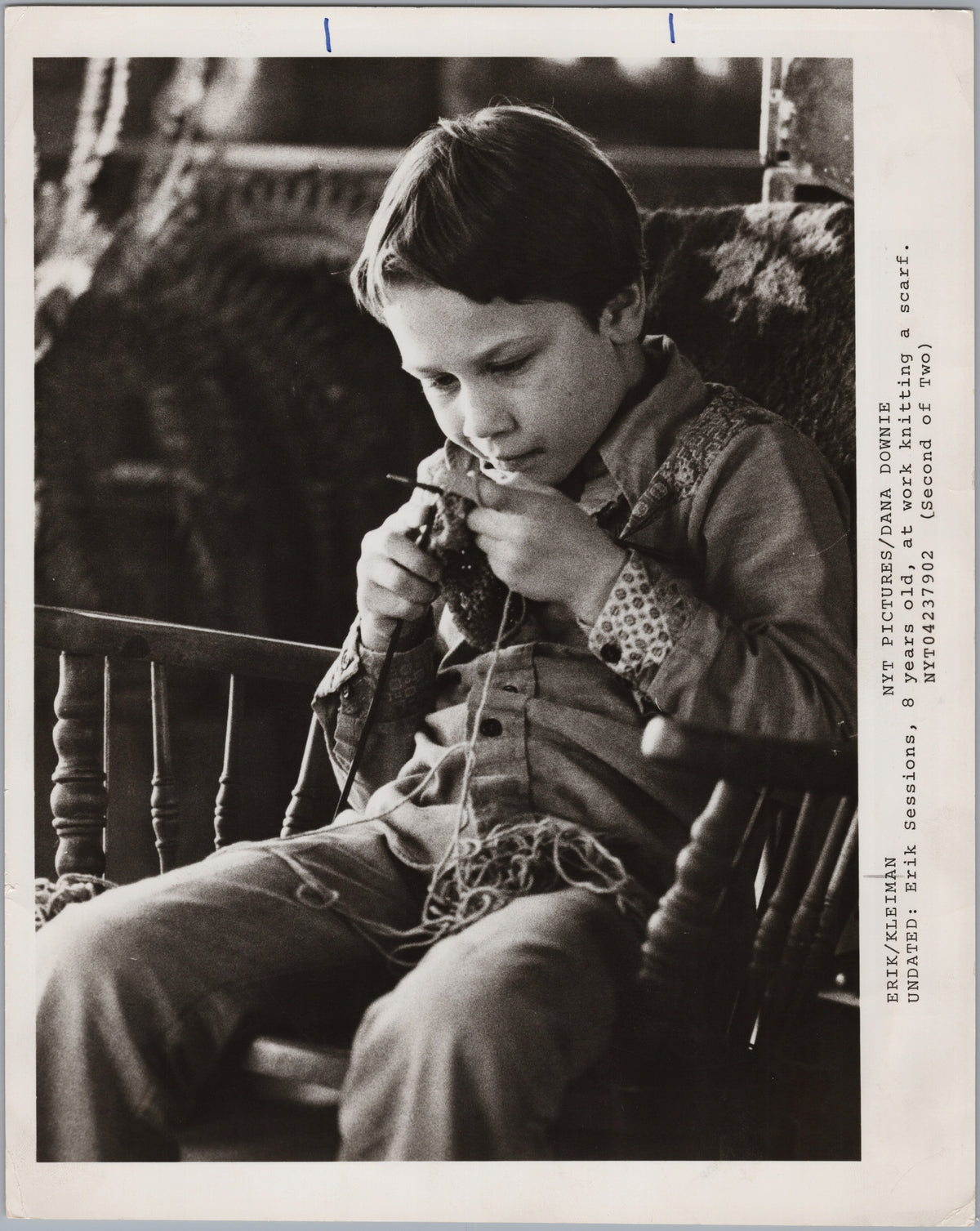 Erik Sessions Knitting a Scarf — front