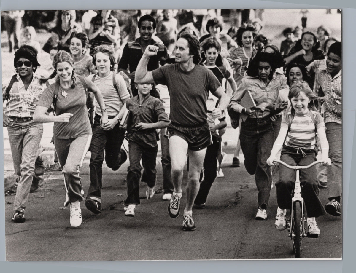 Michael Douglas Running with a Crowd — front